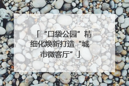 “口袋公园”精细化焕新打造“城市微客厅”
