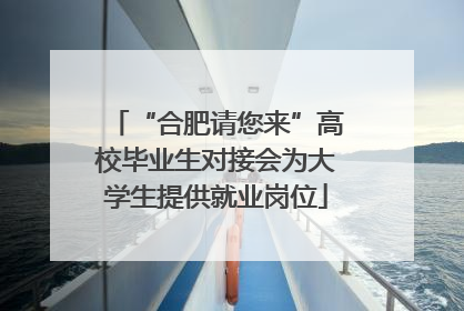 “合肥请您来”高校毕业生对接会为大学生提供就业岗位