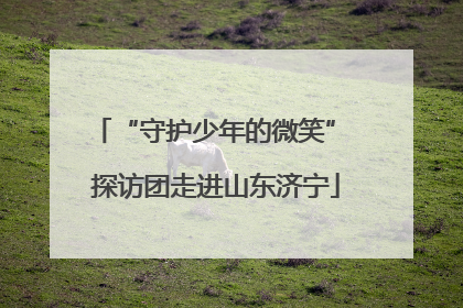 “守护少年的微笑” 探访团走进山东济宁