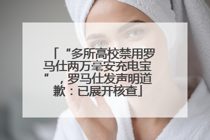 “多所高校禁用罗马仕两万毫安充电宝”，罗马仕发声明道歉：已展开核查