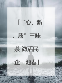 “心、新、质”三味茶 激活民企一池春