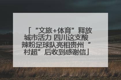 “文旅+体育”释放城市活力 四川这支酸辣粉足球队亮相贵州“村超”后收到感谢信