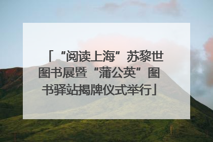 “阅读上海”苏黎世图书展暨“蒲公英”图书驿站揭牌仪式举行