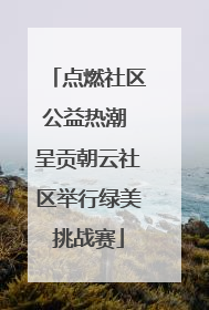 点燃社区公益热潮 呈贡朝云社区举行绿美挑战赛