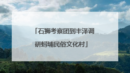 石狮考察团到丰泽调研蟳埔民俗文化村