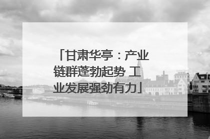 甘肃华亭：产业链群蓬勃起势 工业发展强劲有力