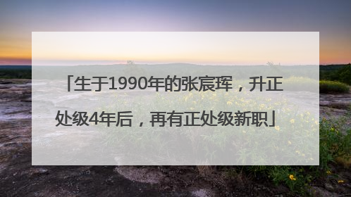 生于1990年的张宸珲，升正处级4年后，再有正处级新职