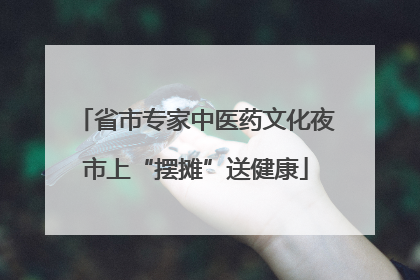 省市专家中医药文化夜市上“摆摊”送健康