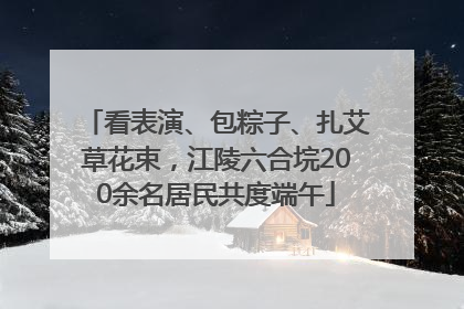 看表演、包粽子、扎艾草花束，江陵六合垸200余名居民共度端午