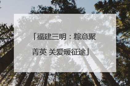 福建三明：粽意聚菁英 关爱暖征途