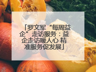 罗文军“每周益企”走访服务：益企走访暖人心 精准服务促发展