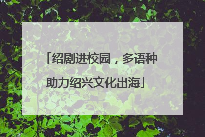 绍剧进校园，多语种助力绍兴文化出海