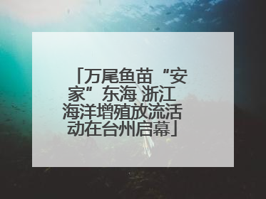 万尾鱼苗“安家”东海 浙江海洋增殖放流活动在台州启幕