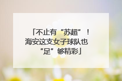 不止有“苏超”！海安这支女子球队也“足”够精彩