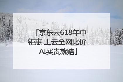 京东云618年中钜惠 上云全网比价 AI买贵就赔