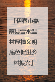 伊春市嘉荫县雪水温村厚植文明底色促进乡村振兴