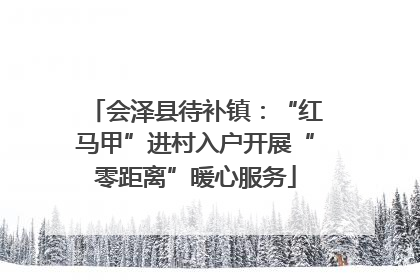 会泽县待补镇：“红马甲”进村入户开展“零距离”暖心服务