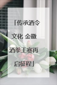 传承酒令文化 金徽酒拳王赛再启征程