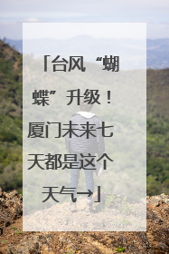 台风“蝴蝶”升级！厦门未来七天都是这个天气→
