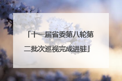 十一届省委第八轮第二批次巡视完成进驻