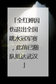 全红婵因伤退出全国跳水冠军赛，此前已随队抵达武汉