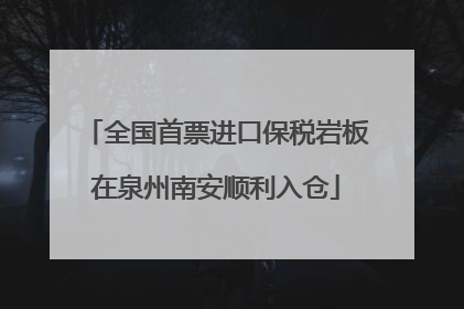 全国首票进口保税岩板在泉州南安顺利入仓