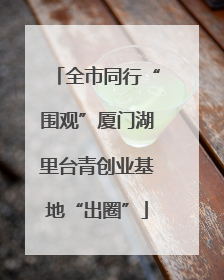 全市同行“围观”厦门湖里台青创业基地“出圈”