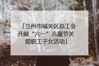 兰州市城关区总工会开展“六一”儿童节关爱职工子女活动