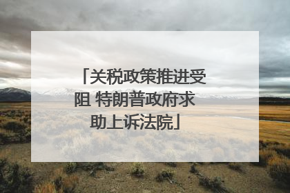 关税政策推进受阻 特朗普政府求助上诉法院