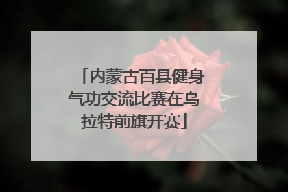内蒙古百县健身气功交流比赛在乌拉特前旗开赛