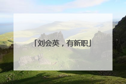 刘会英，有新职