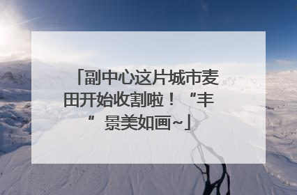 副中心这片城市麦田开始收割啦！“丰”景美如画~