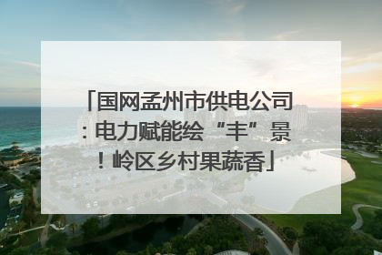 国网孟州市供电公司：电力赋能绘“丰”景！岭区乡村果蔬香