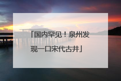 国内罕见！泉州发现一口宋代古井