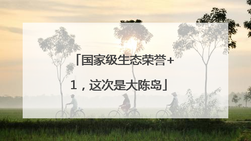 国家级生态荣誉+1，这次是大陈岛