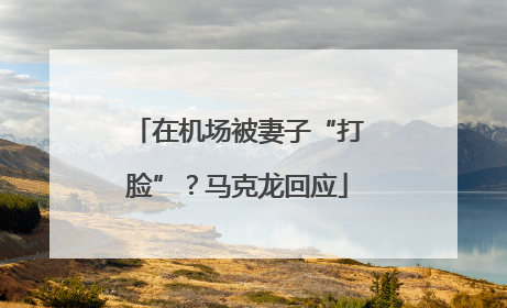 在机场被妻子“打脸”？马克龙回应