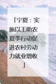 宁夏：实施以工助农夏季行动促进农村劳动力就业增收