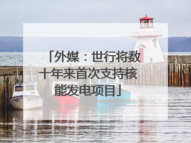 外媒：世行将数十年来首次支持核能发电项目