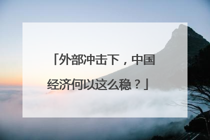 外部冲击下，中国经济何以这么稳？