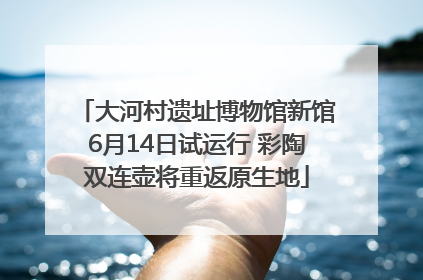 大河村遗址博物馆新馆6月14日试运行 彩陶双连壶将重返原生地
