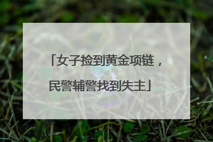 女子捡到黄金项链，民警辅警找到失主