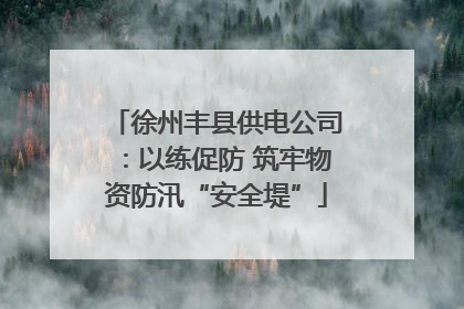 徐州丰县供电公司：以练促防 筑牢物资防汛“安全堤”