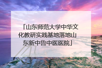 山东师范大学中华文化教研实践基地落地山东新中鲁中医医院