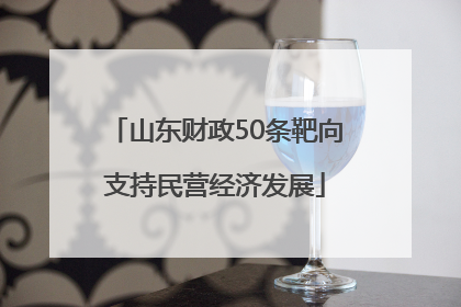 山东财政50条靶向支持民营经济发展