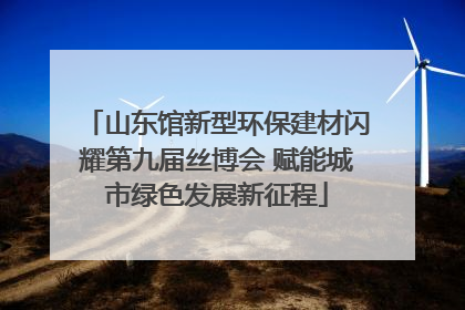 山东馆新型环保建材闪耀第九届丝博会 赋能城市绿色发展新征程