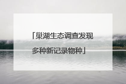 巢湖生态调查发现多种新记录物种