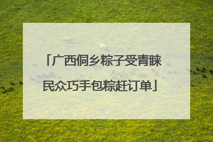 广西侗乡粽子受青睐 民众巧手包粽赶订单