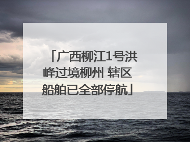 广西柳江1号洪峰过境柳州 辖区船舶已全部停航