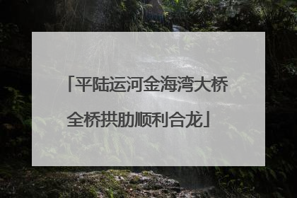 平陆运河金海湾大桥全桥拱肋顺利合龙