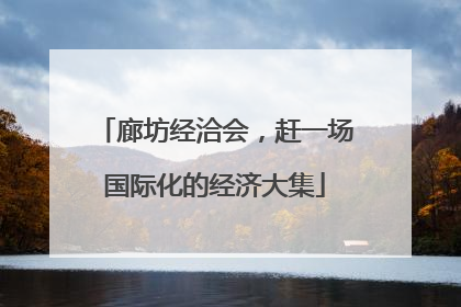 廊坊经洽会，赶一场国际化的经济大集